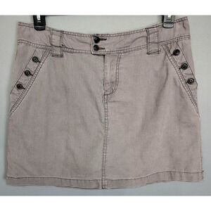 Sonoma Skort Womens 12 Linen Cotton Button Pockets Casual Summer Shorts/Skirt